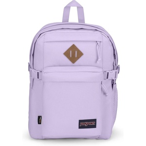 JanSport Main Campus FX Backpack – Travel or Work Bag w 15-Inch Laptop Pack with Leather Trim, Lavender Ash(Pastel Lilac)