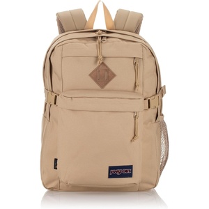 JanSport Main Campus FX Backpack – Travel or Work Bag w 15-Inch Laptop Pack with Leather Trim, Lavender Ash(Travertine)