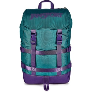 JanSport Skip Pack Backpack – 28L Capacity, Fits 13.5″ Laptop, Large Main Compartment, Side Water Bottle Pocket – Ideal for Work & Travel, Black(Emerald Pool)