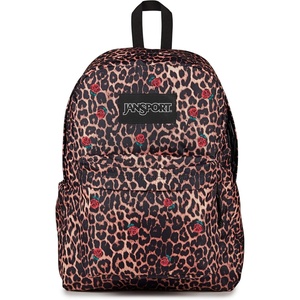 JanSport Superbreak Plus FX Backpack – Work, Travel, or Laptop Bag with Water Bottle Pocket – Oil Slick Black(Leopard Rose Brown/Black/Red/Green)