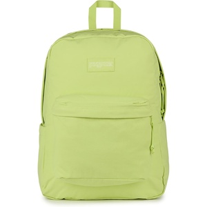 JanSport Superbreak Plus FX Backpack – Work, Travel, or Laptop Bag with Water Bottle Pocket – Oil Slick Black(Lime Citron)