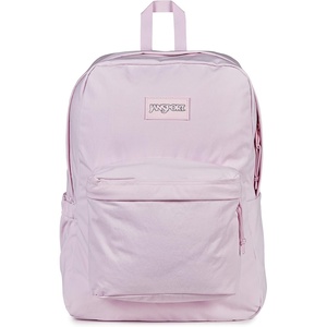 JanSport Superbreak Plus FX Backpack – Work, Travel, or Laptop Bag with Water Bottle Pocket – Oil Slick Black(Pink Ice/Pink Ice)