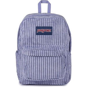 JanSport Superbreak Plus FX Backpack – Work, Travel, or Laptop Bag with Water Bottle Pocket – Oil Slick Black(Surreal Corduroy Lavender Ash)