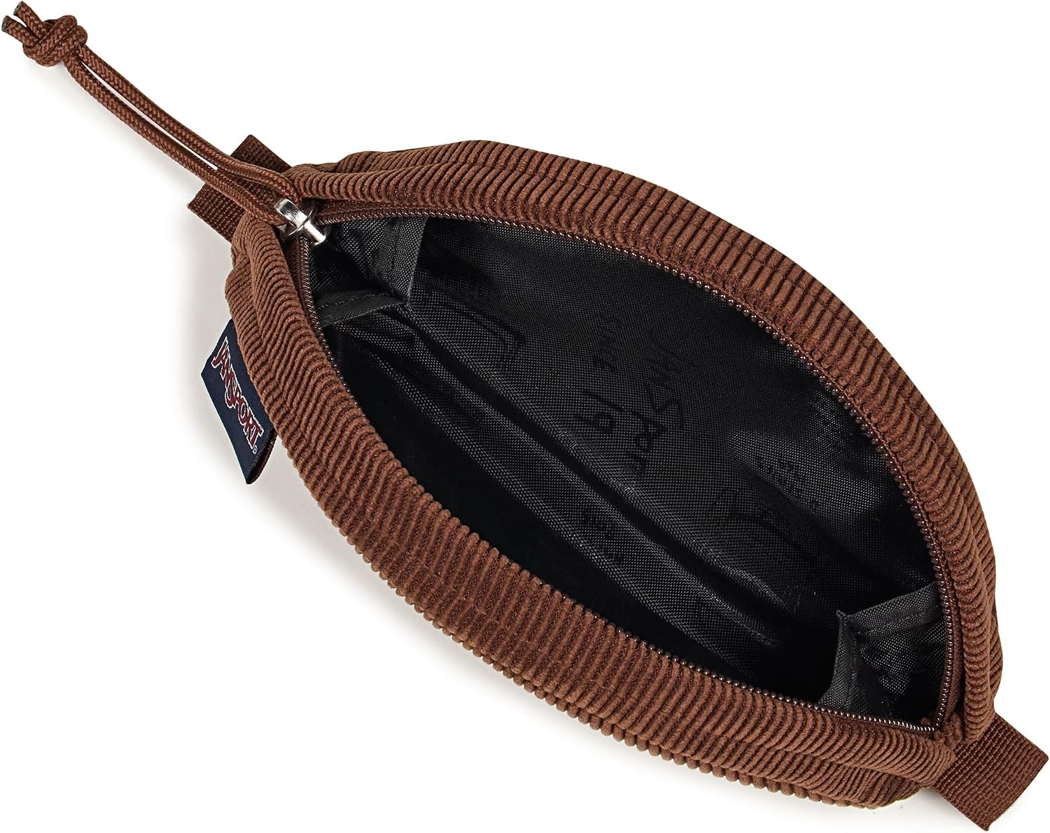image:imageJanSport Luna Blue Compact Minimalist Semicircular PouchBasic Brown Corduroy