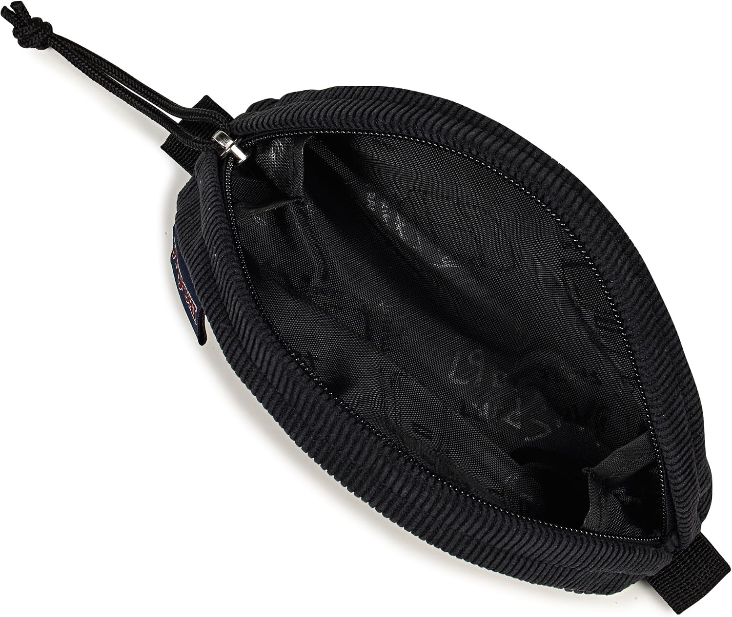 image:imageJanSport Luna Blue Compact Minimalist Semicircular PouchBlack Corduroy
