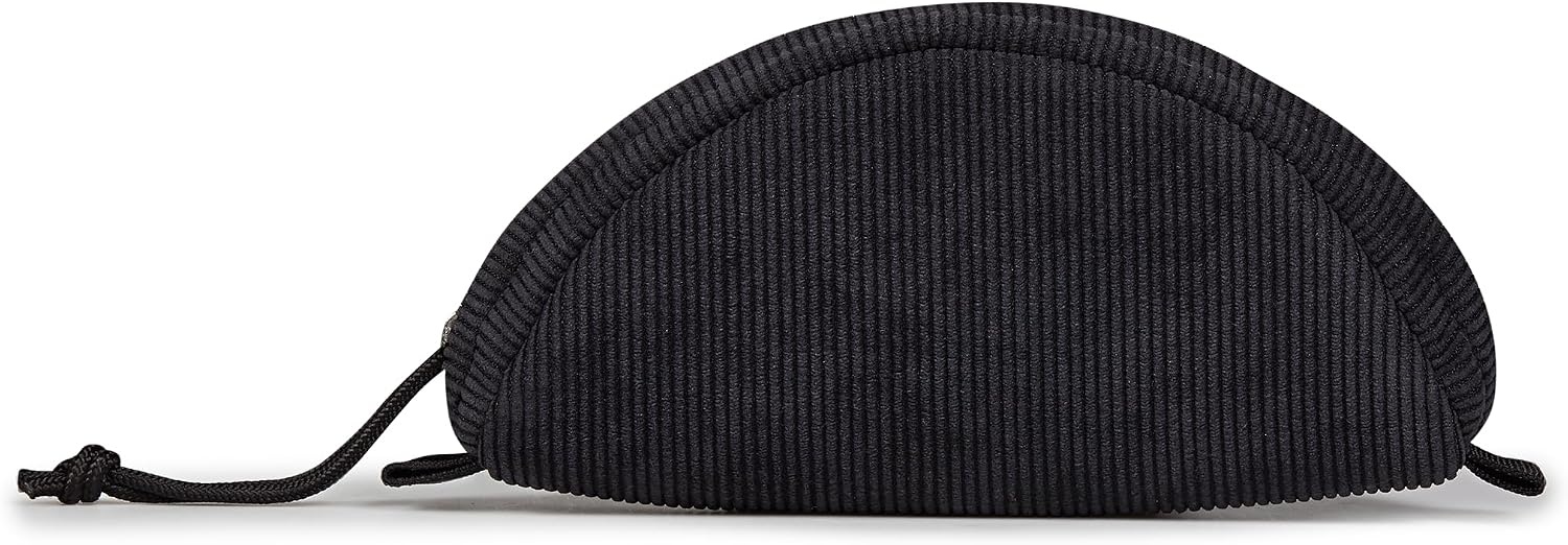 image:imageJanSport Luna Blue Compact Minimalist Semicircular PouchBlack Corduroy