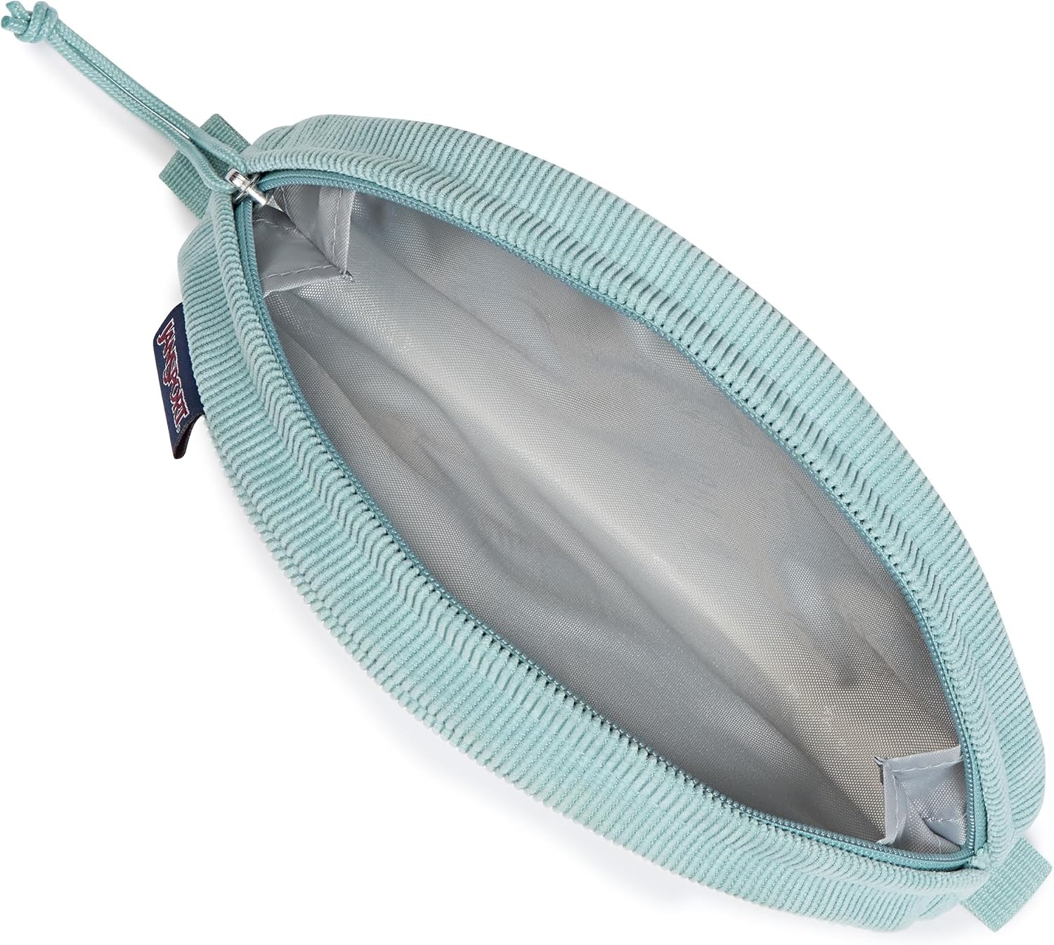 image:imageJanSport Luna Blue Compact Minimalist Semicircular PouchFaded Sage Corduroy
