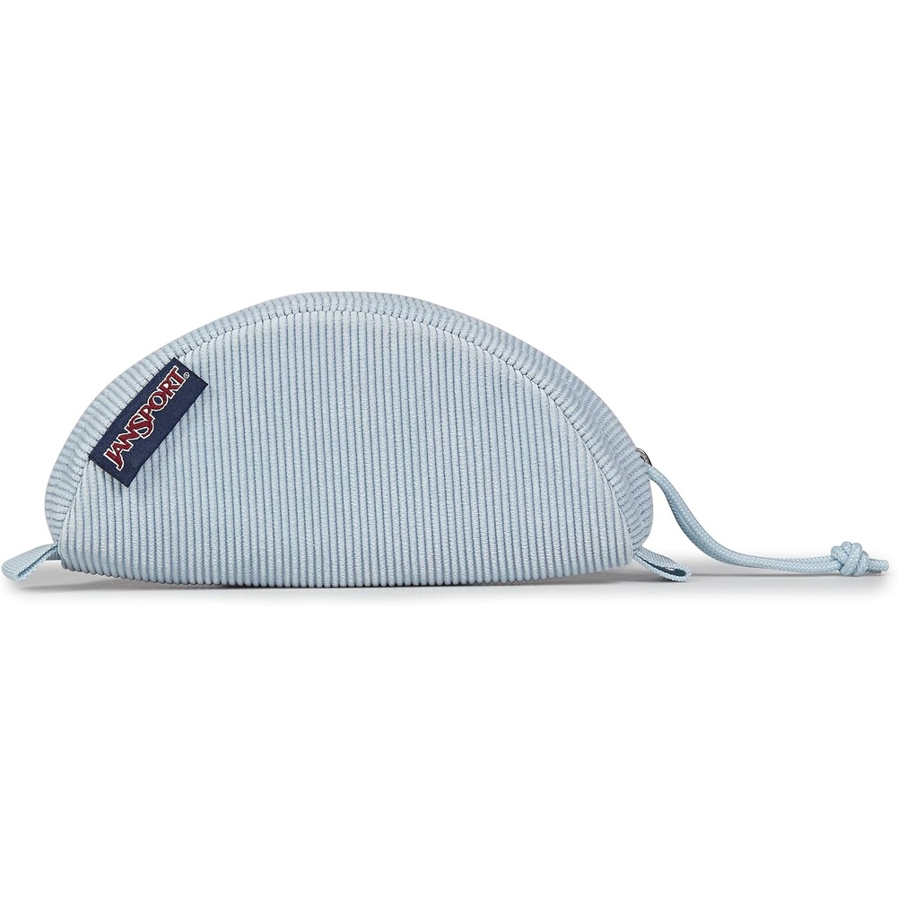 image:imageJanSport Luna Blue Compact Minimalist Semicircular PouchBlue Dusk Corduroy