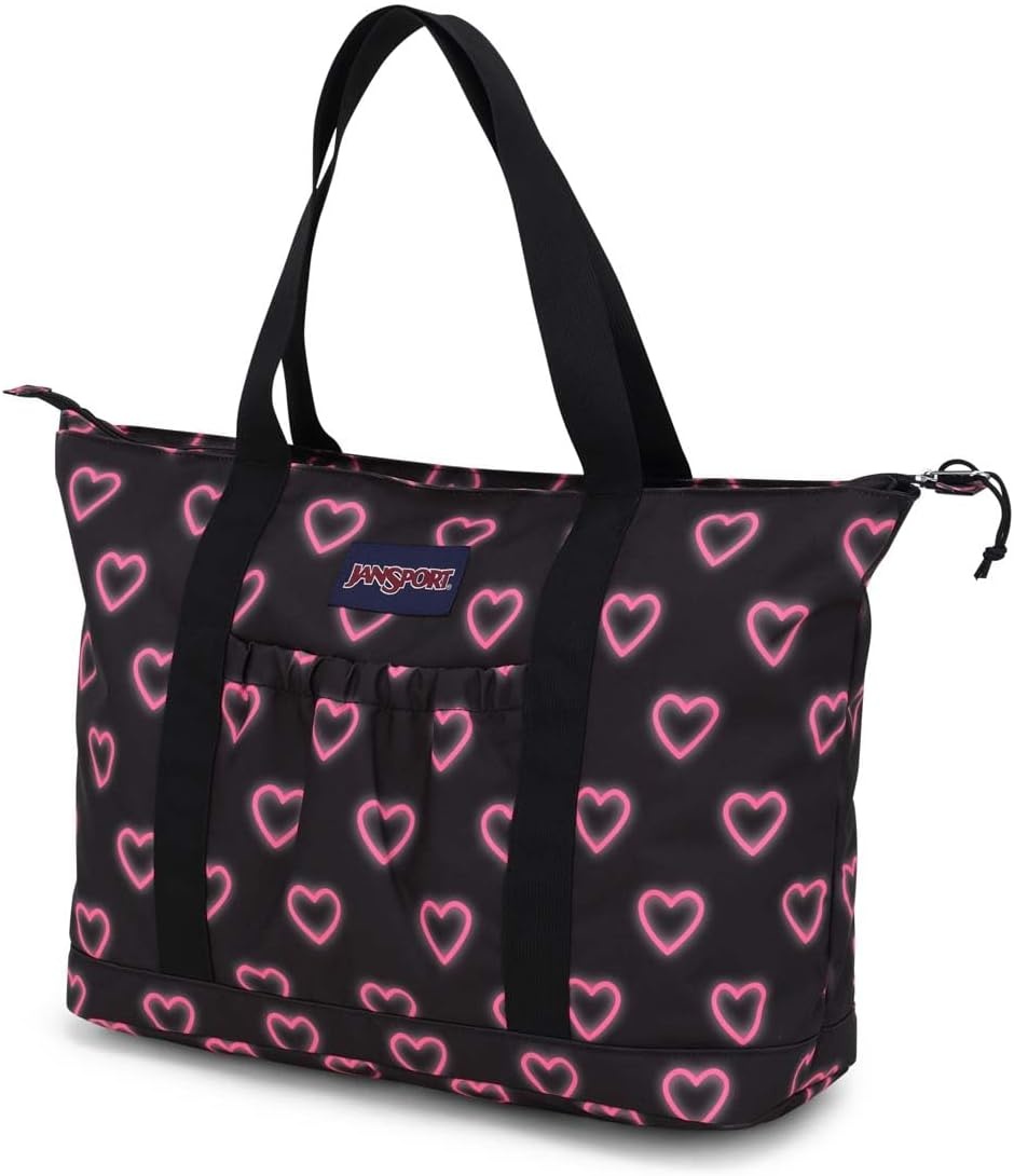 image:imageJanSport Daily Tote Store You Essentials Over Shoulder Or By Your SideHappy Hearts Black