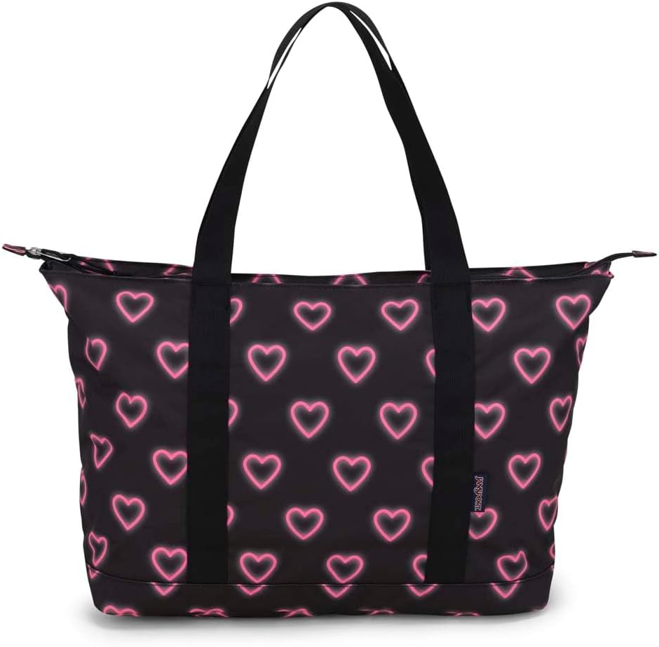 image:imageJanSport Daily Tote Store You Essentials Over Shoulder Or By Your SideHappy Hearts Black