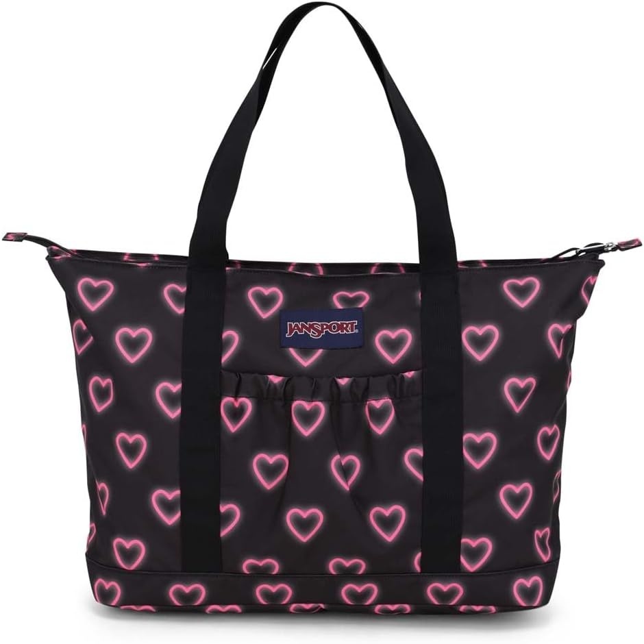 image:imageJanSport Daily Tote Store You Essentials Over Shoulder Or By Your SideHappy Hearts Black