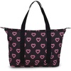 JanSport Daily Tote, Store You Essentials Over Shoulder Or By Your Side(Happy Hearts Black)