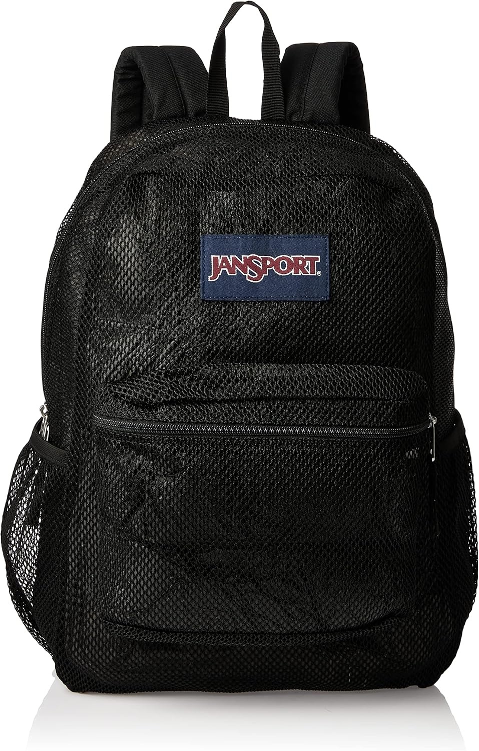image:imageJanSport Eco Mesh Backpack Red Tape 17 x 125 x 6 Large SemiTransparent Bag for Adults with Laptop Sleeve Padded Back Panel Red TapeBlack