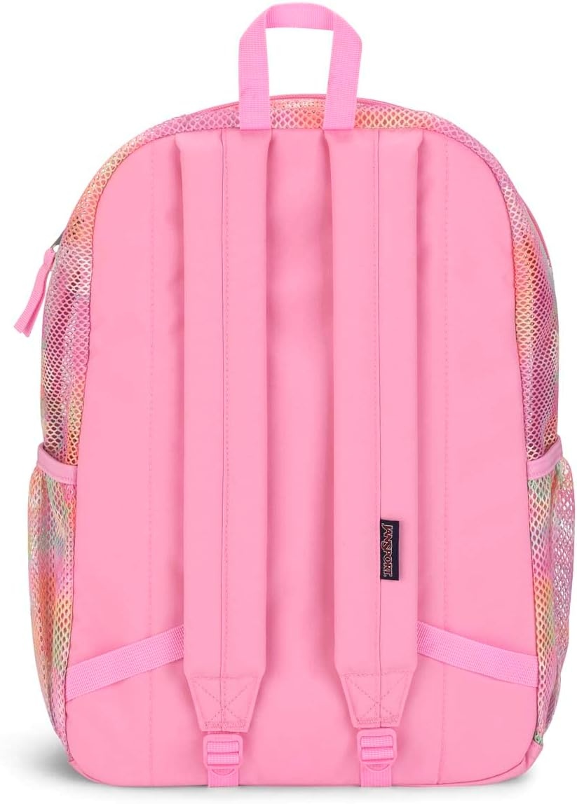 image:imageJanSport Eco Mesh Backpack Red Tape 17 x 125 x 6 Large SemiTransparent Bag for Adults with Laptop Sleeve Padded Back Panel Red TapeNeon Daisy