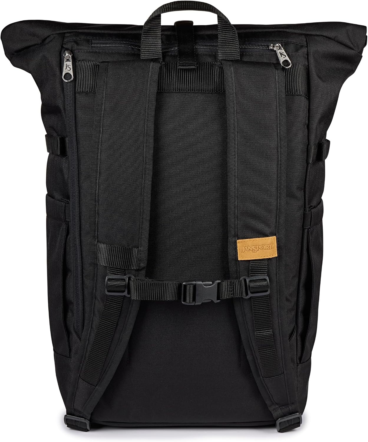 image:imageJanSport Hatchet Rolltop Backpack 17inch Padded Laptop Sleeve Spacious Main Compartment Dual Water Bottle Pockets Russet RedBlack
