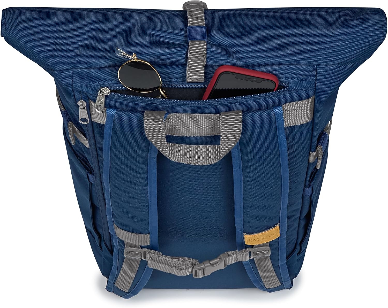 image:imageJanSport Hatchet Rolltop Backpack 17inch Padded Laptop Sleeve Spacious Main Compartment Dual Water Bottle Pockets Russet RedNavy