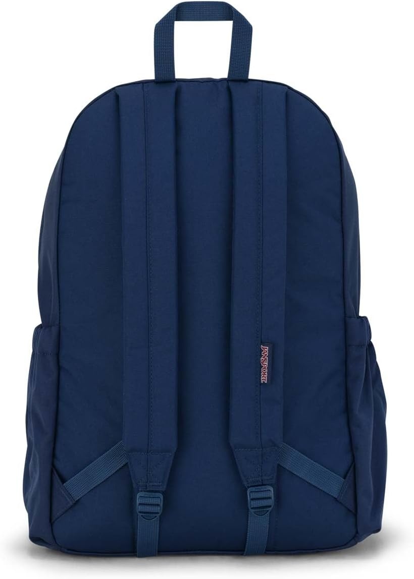 image:imageJanSport Lounge Pack Large Main Compartment Dual Water Bottle Pockets Front Drawcord Pocket Padded Laptop Sleeve BlackNavy