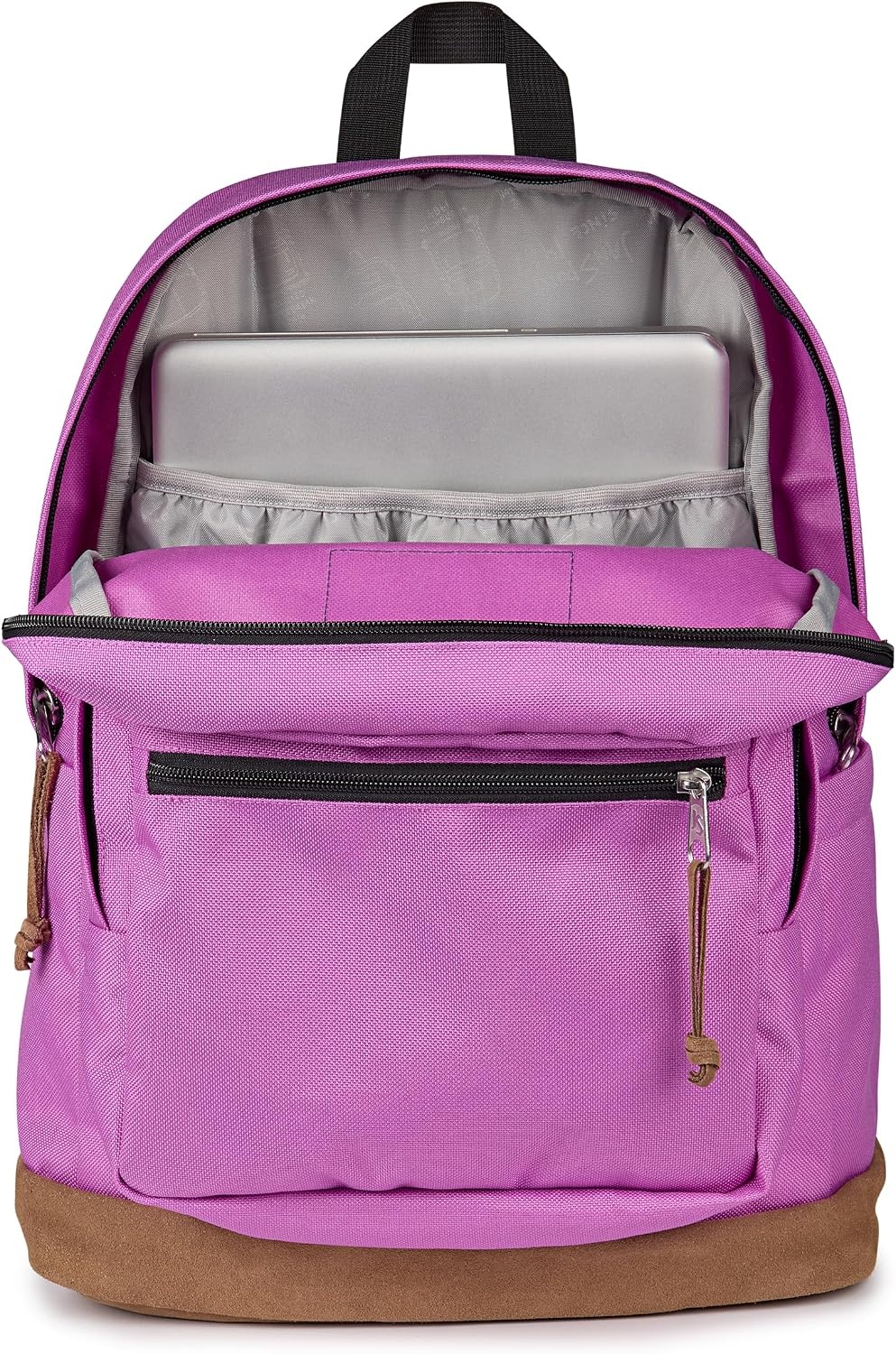 image:imageJanSport Right Pack Backpack Durable Daypack with Padded 15 Laptop Sleeve Spacious Main Compartment amp Integrated Water Bottle Pocket Pastel LilacDigital Fuchsia
