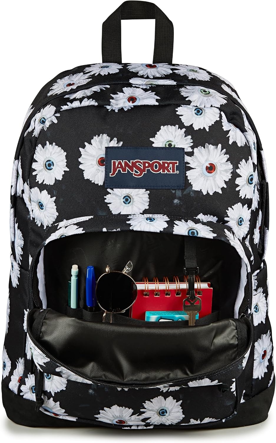 image:imageJanSport Right Pack Backpack Durable Daypack with Padded 15 Laptop Sleeve Spacious Main Compartment amp Integrated Water Bottle Pocket Pastel LilacEyeball Blossom