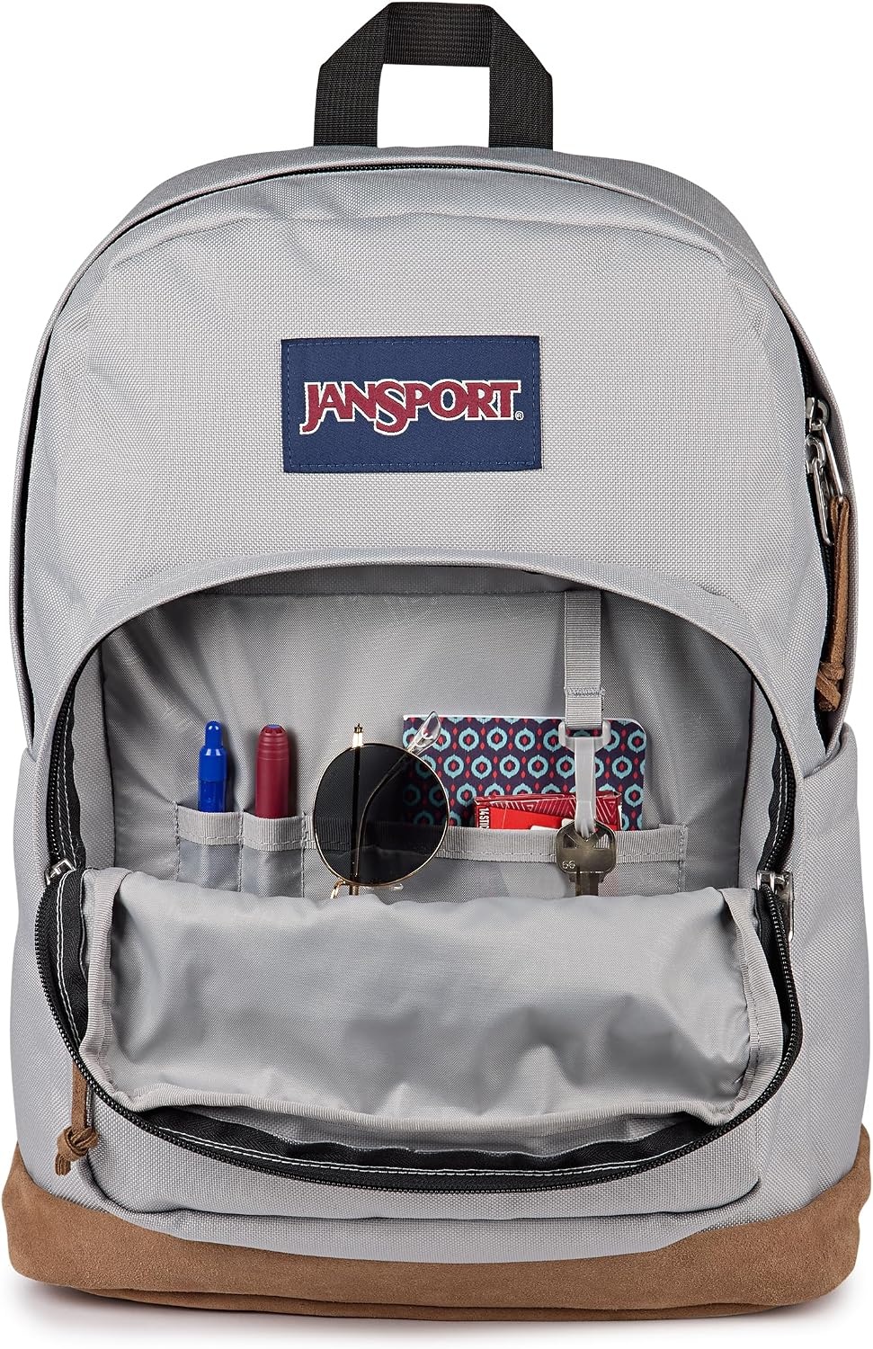 image:imageJanSport Right Pack Backpack Durable Daypack with Padded 15 Laptop Sleeve Spacious Main Compartment amp Integrated Water Bottle Pocket Pastel LilacGrounded Grey