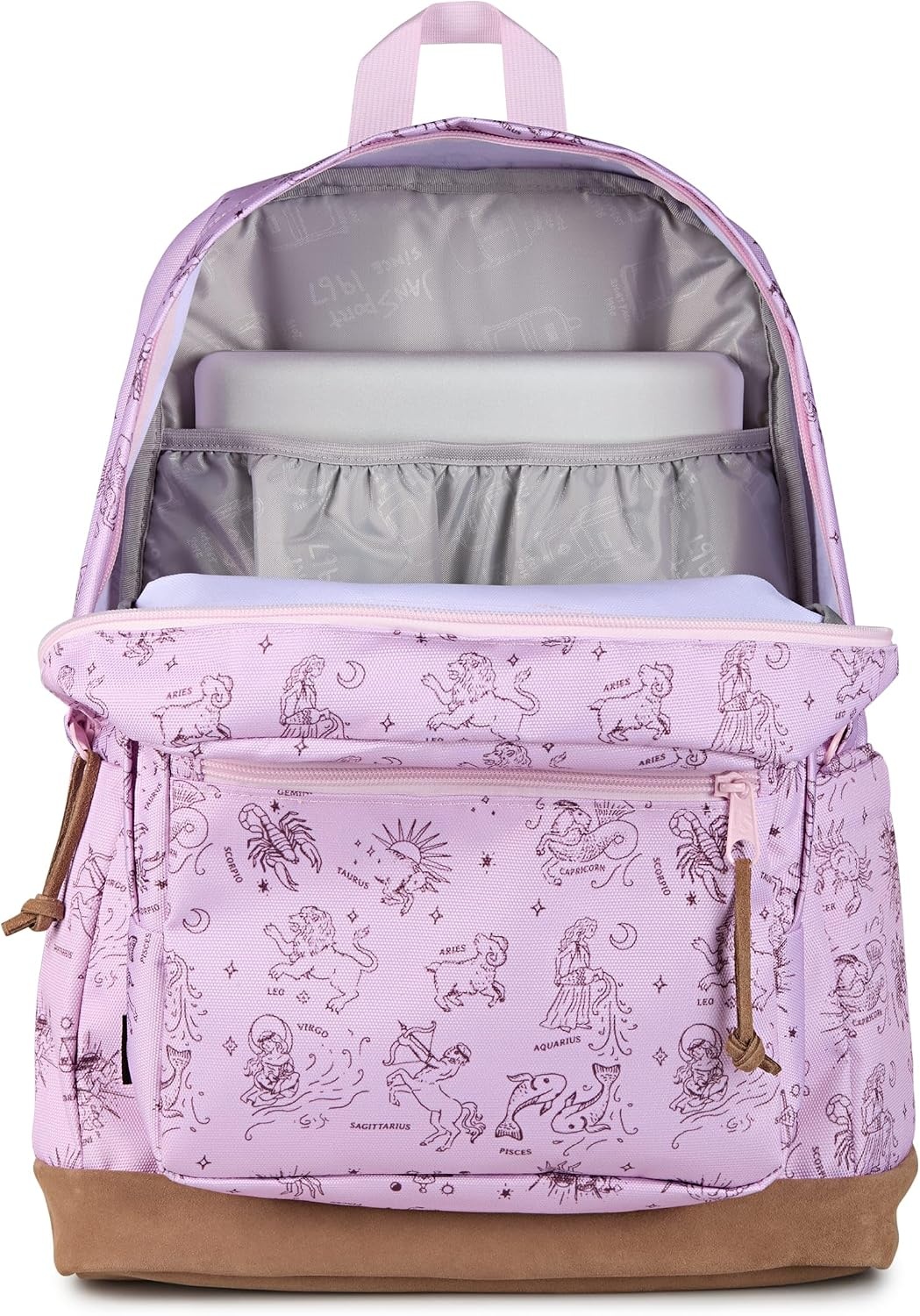 image:imageJanSport Right Pack Backpack Durable Daypack with Padded 15 Laptop Sleeve Spacious Main Compartment amp Integrated Water Bottle Pocket Pastel LilacHoroscope Horizons Pink IceMahogany Haze