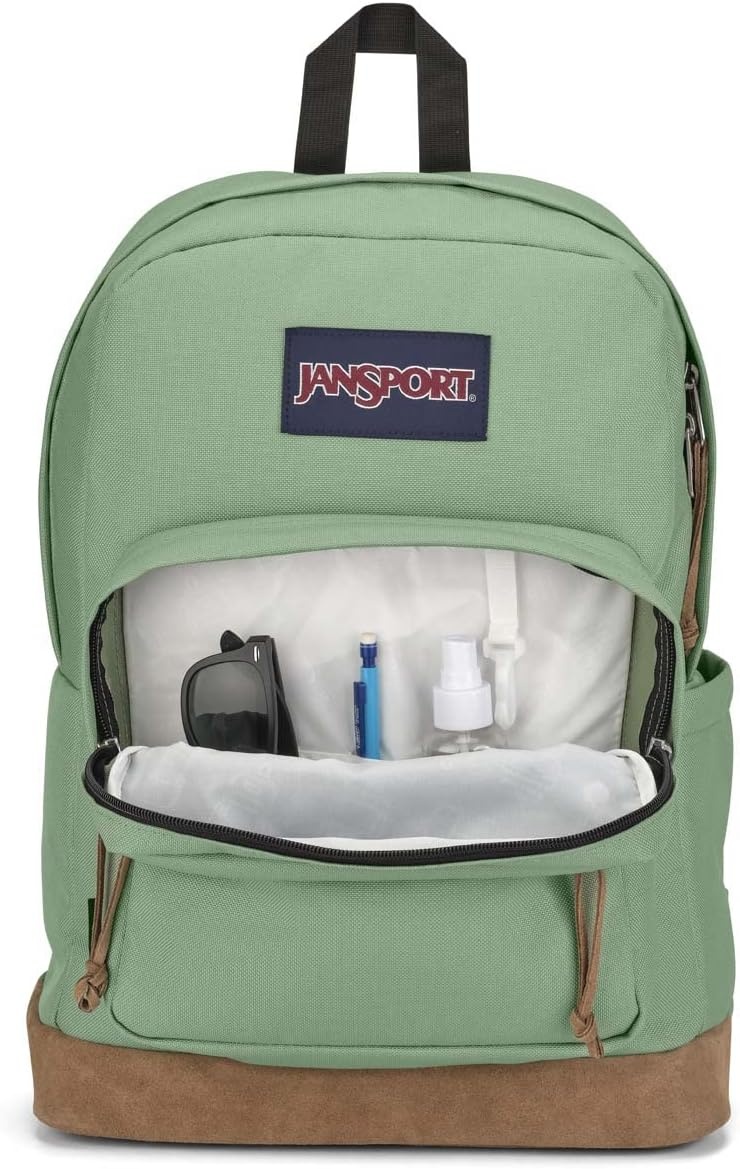 image:imageJanSport Right Pack Backpack Durable Daypack with Padded 15 Laptop Sleeve Spacious Main Compartment amp Integrated Water Bottle Pocket Pastel LilacLoden Frost