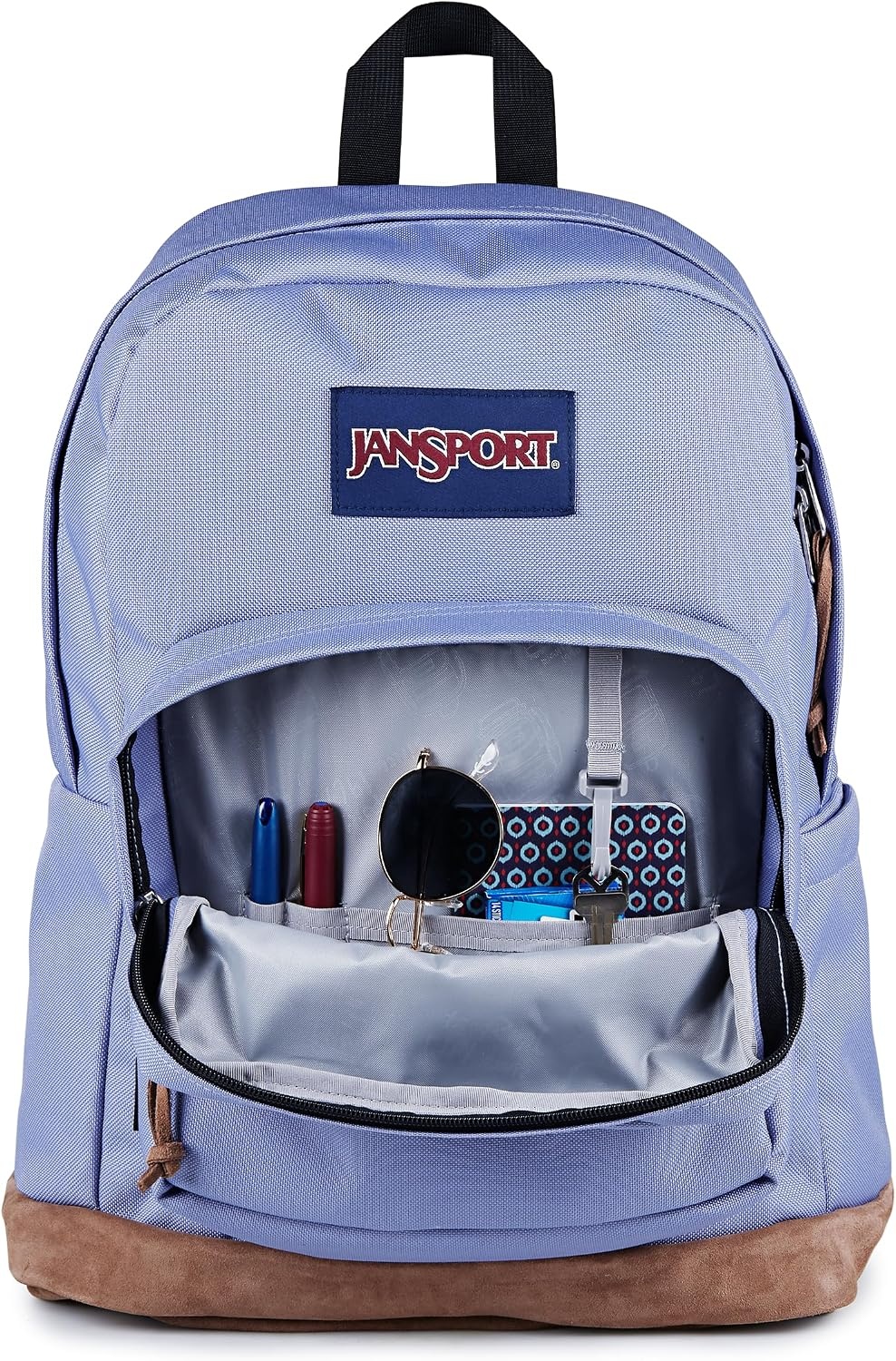 image:imageJanSport Right Pack Backpack Durable Daypack with Padded 15 Laptop Sleeve Spacious Main Compartment amp Integrated Water Bottle Pocket Pastel LilacLavender Ash