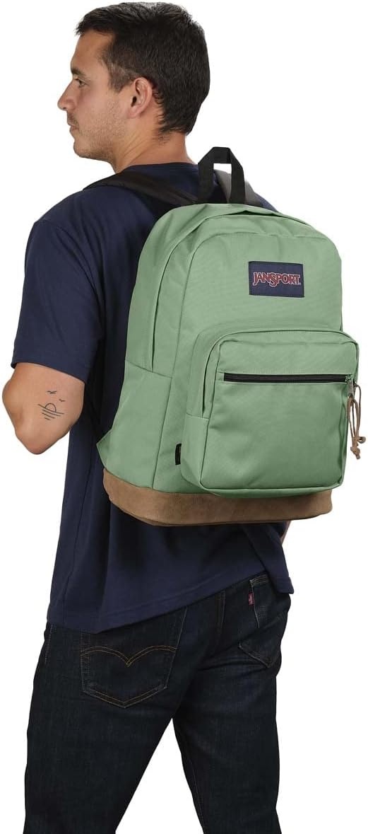 image:imageJanSport Right Pack Backpack Durable Daypack with Padded 15 Laptop Sleeve Spacious Main Compartment amp Integrated Water Bottle Pocket Pastel LilacLoden Frost