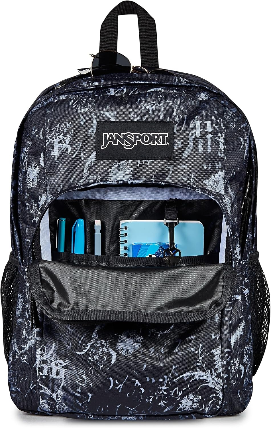 image:imageJanSport Right Pack Backpack Durable Daypack with Padded 15 Laptop Sleeve Spacious Main Compartment amp Integrated Water Bottle Pocket GraffitiedAfflicted BlackCharcoalDk Grey