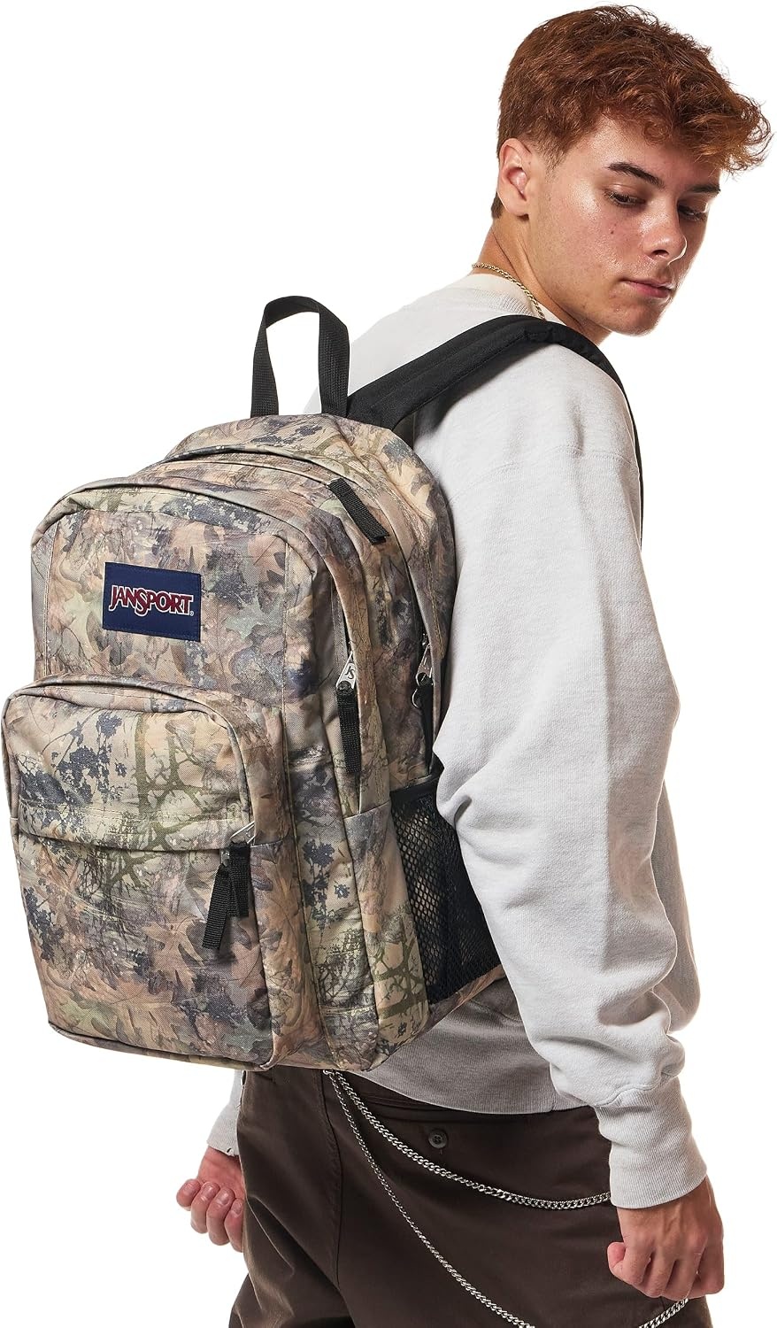 image:imageJanSport Right Pack Backpack Durable Daypack with Padded 15 Laptop Sleeve Spacious Main Compartment amp Integrated Water Bottle Pocket GraffitiedBogcore Camo BrownLt BrnDk Green