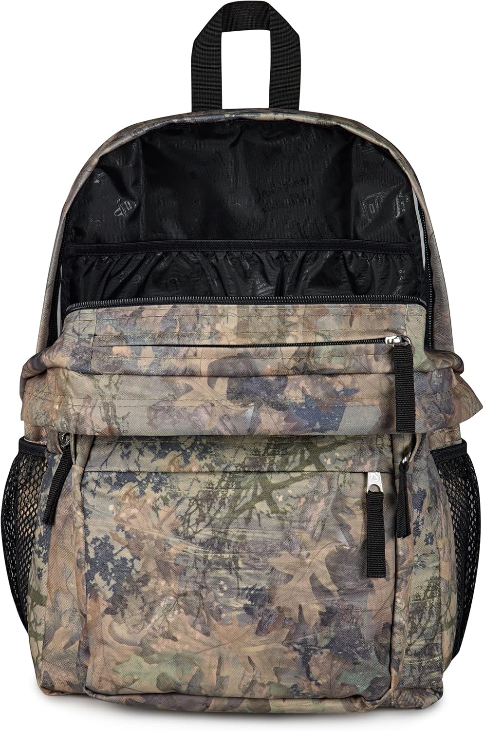 image:imageJanSport Right Pack Backpack Durable Daypack with Padded 15 Laptop Sleeve Spacious Main Compartment amp Integrated Water Bottle Pocket GraffitiedBogcore Camo BrownLt BrnDk Green