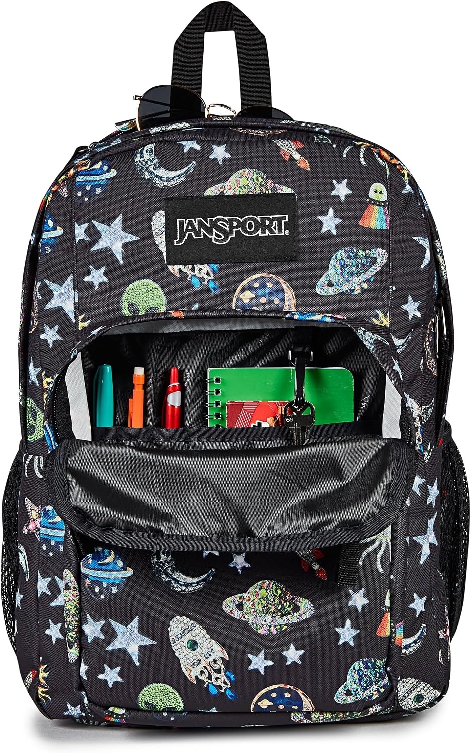 image:imageJanSport Right Pack Backpack Durable Daypack with Padded 15 Laptop Sleeve Spacious Main Compartment amp Integrated Water Bottle Pocket GraffitiedGalaxy Glam