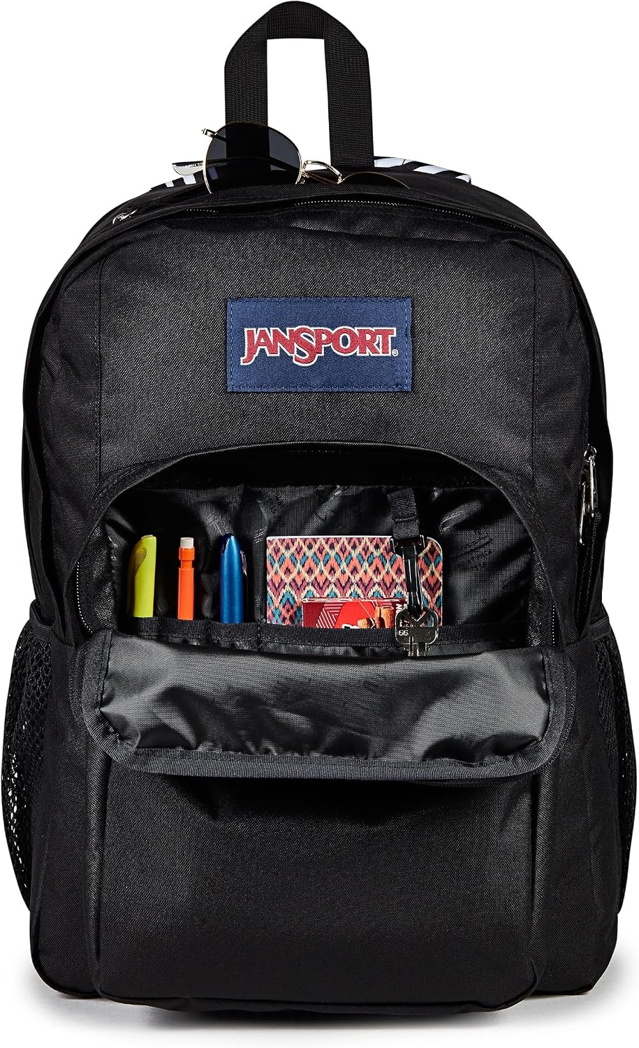 image:imageJanSport Right Pack Backpack Durable Daypack with Padded 15 Laptop Sleeve Spacious Main Compartment amp Integrated Water Bottle Pocket GraffitiedSurreal Swirlies Con BlackBlackWhiteBlack