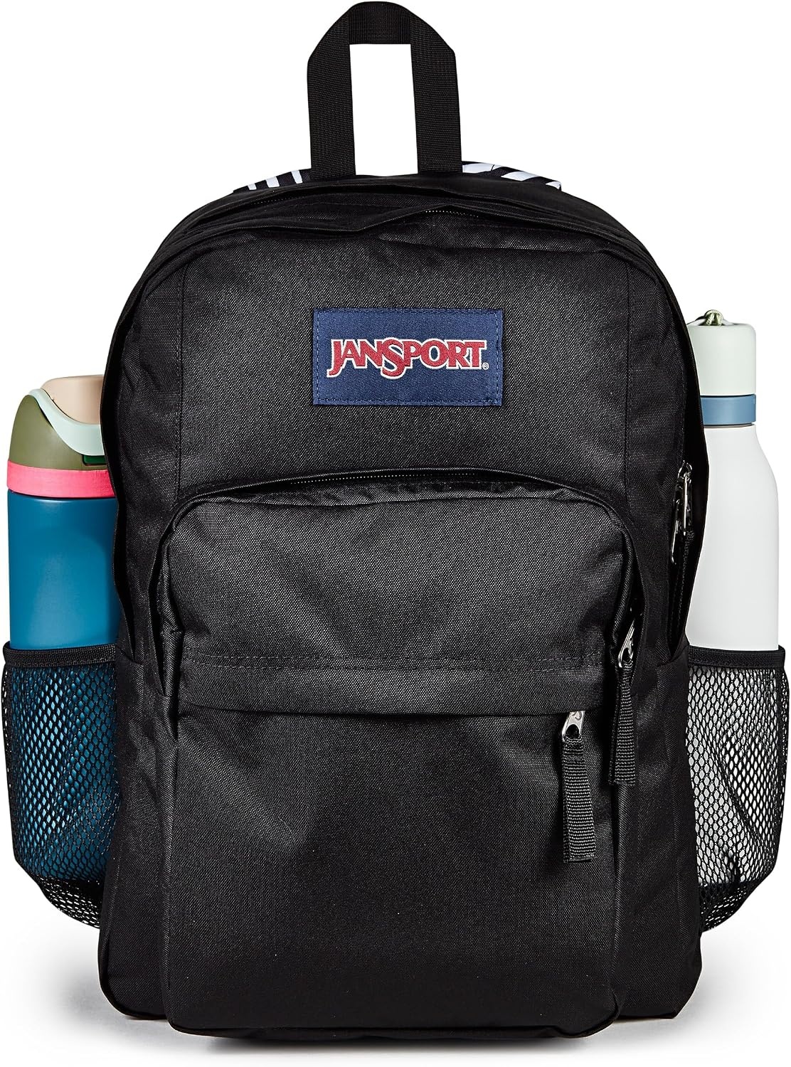 image:imageJanSport Right Pack Backpack Durable Daypack with Padded 15 Laptop Sleeve Spacious Main Compartment amp Integrated Water Bottle Pocket GraffitiedSurreal Swirlies Con BlackBlackWhiteBlack