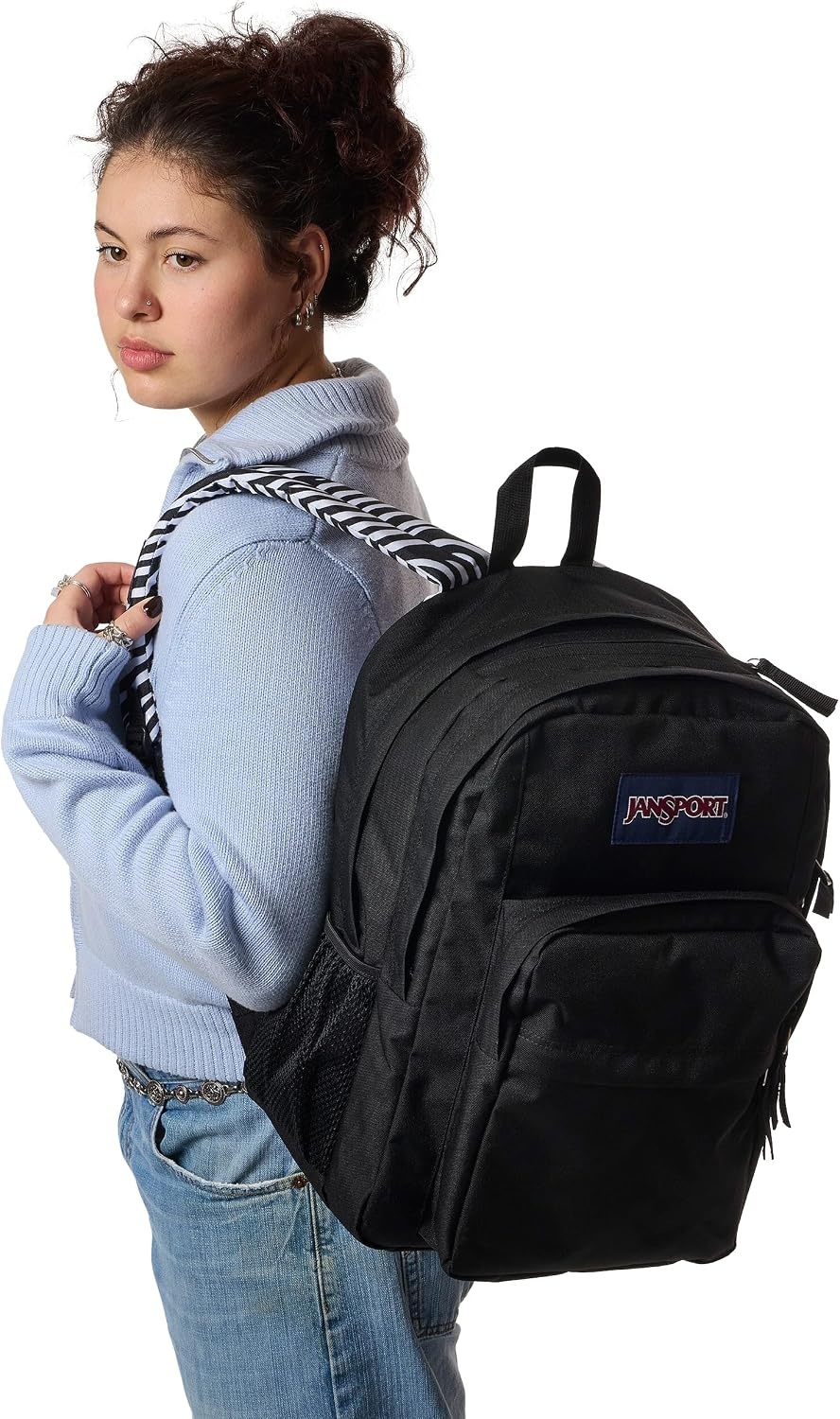 image:imageJanSport Right Pack Backpack Durable Daypack with Padded 15 Laptop Sleeve Spacious Main Compartment amp Integrated Water Bottle Pocket GraffitiedSurreal Swirlies Con BlackBlackWhiteBlack