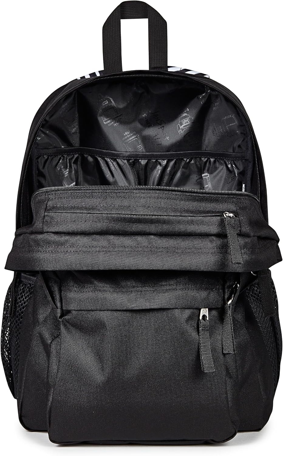 image:imageJanSport Right Pack Backpack Durable Daypack with Padded 15 Laptop Sleeve Spacious Main Compartment amp Integrated Water Bottle Pocket GraffitiedSurreal Swirlies Con BlackBlackWhiteBlack