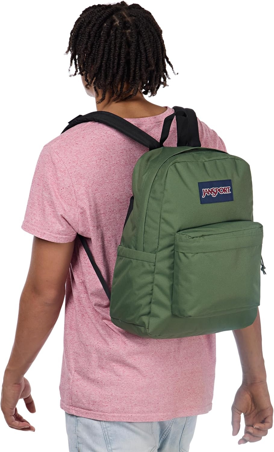 image:imageJanSport SuperBreak Plus Backpack with Padded 15inch Laptop Sleeve and Integrated Bottle Pocket Spacious and Durable Daypack for Work and Travel Cosmic CityCargo Green