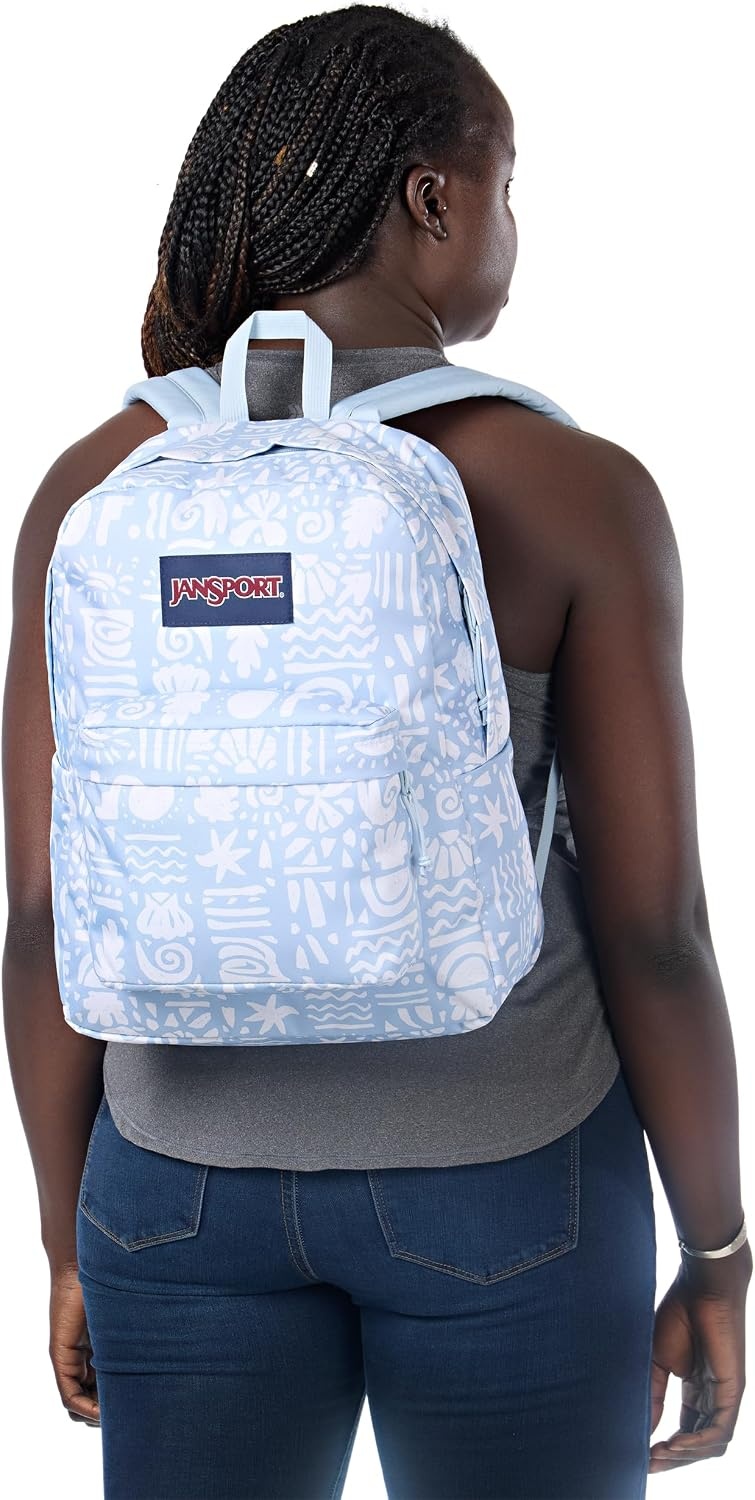 image:imageJanSport SuperBreak Plus Backpack with Padded 15inch Laptop Sleeve and Integrated Bottle Pocket Spacious and Durable Daypack for Work and Travel Cosmic CityCoastal Curiosities