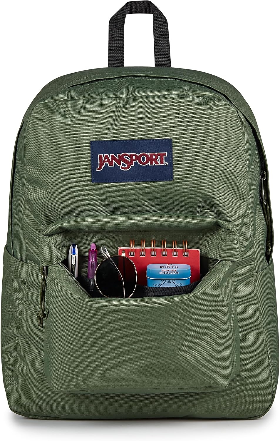 image:imageJanSport SuperBreak Plus Backpack with Padded 15inch Laptop Sleeve and Integrated Bottle Pocket Spacious and Durable Daypack for Work and Travel Cosmic CityCargo Green