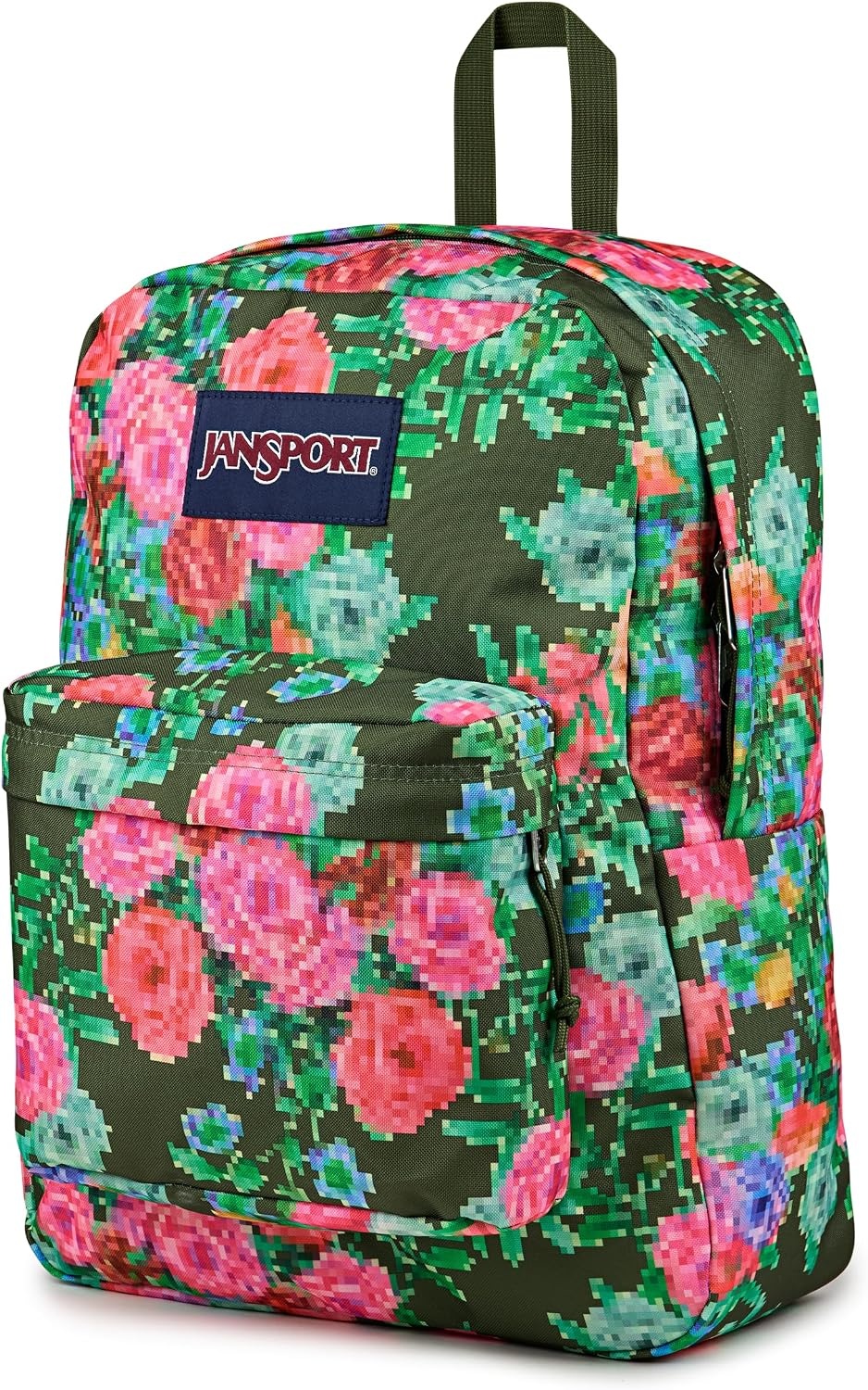 image:imageJanSport Superbreak Backpack Durable Lightweight Premium Backpack Bit Bouquet GreenBit Bouquet Green