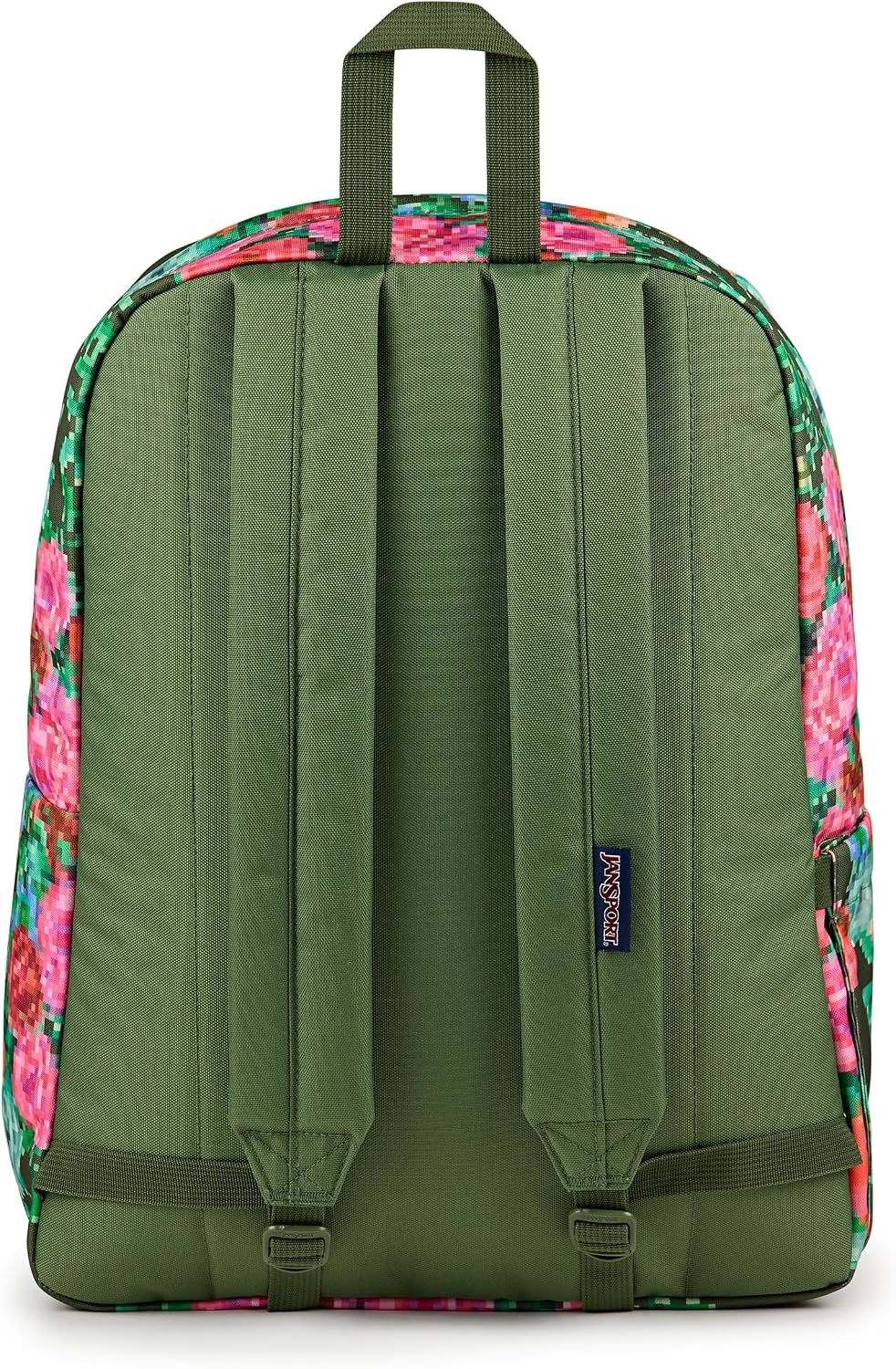 image:imageJanSport Superbreak Backpack Durable Lightweight Premium Backpack Bit Bouquet GreenBit Bouquet Green
