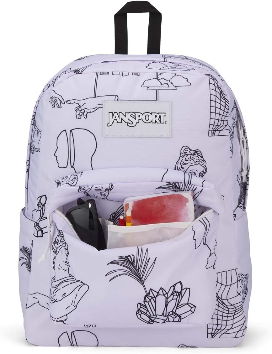 image:imageJanSport Superbreak Backpack Durable Lightweight Premium Backpack Bit Bouquet GreenColor Me Vaporwave