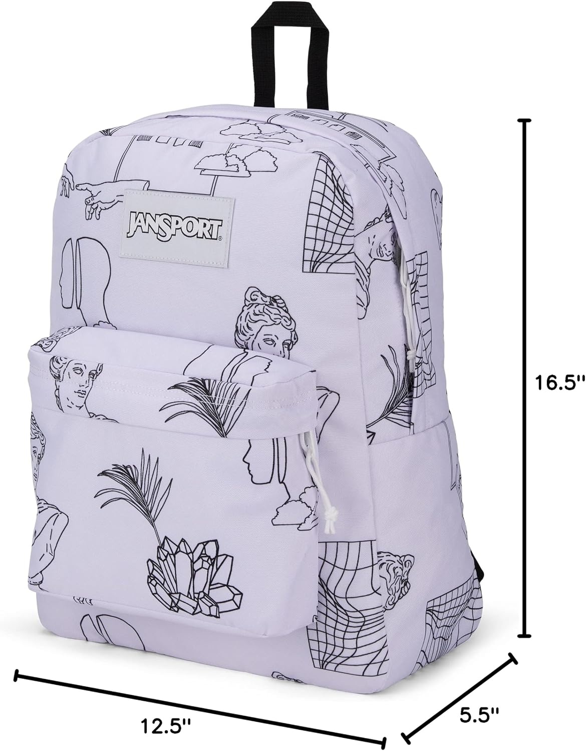 image:imageJanSport Superbreak Backpack Durable Lightweight Premium Backpack Bit Bouquet GreenColor Me Vaporwave