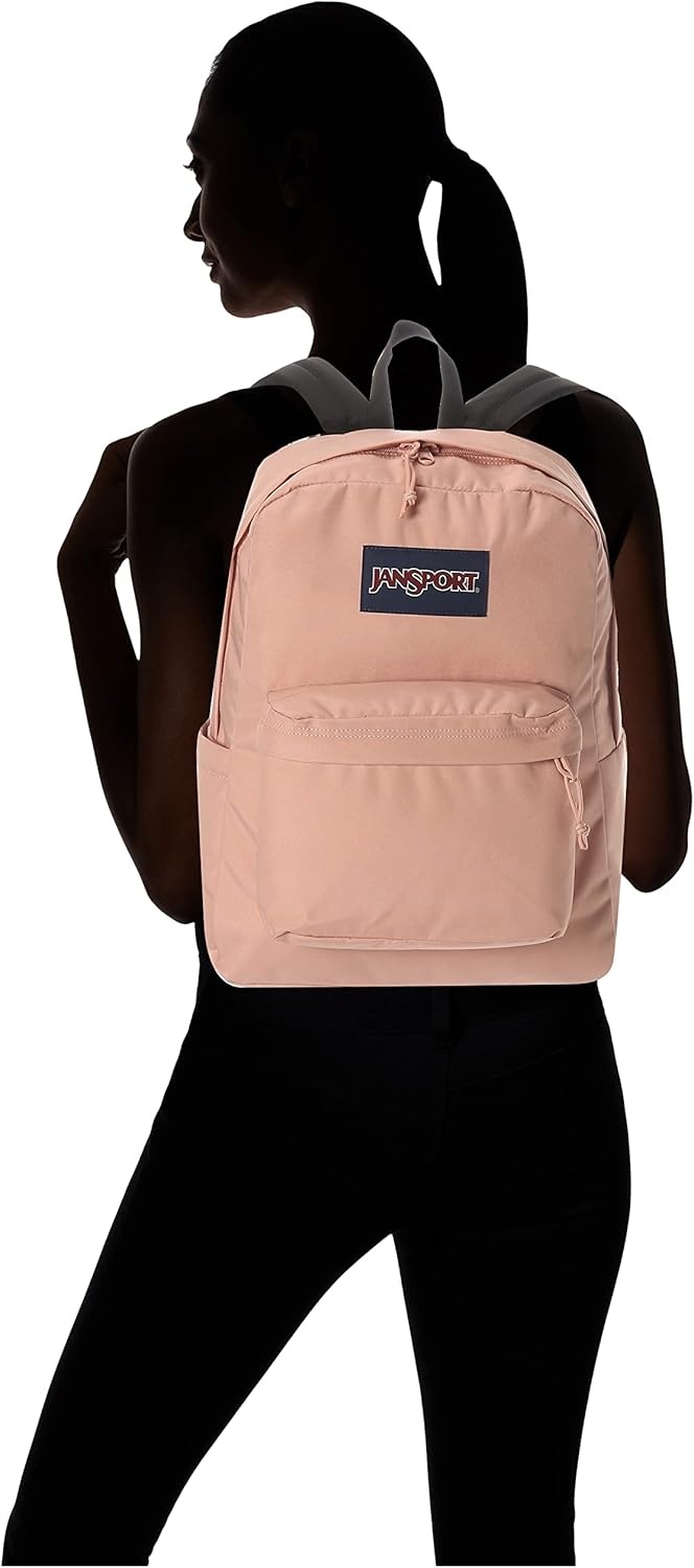 image:imageJanSport Superbreak Backpack Durable Lightweight Premium Backpack Bit Bouquet GreenMisty Rose
