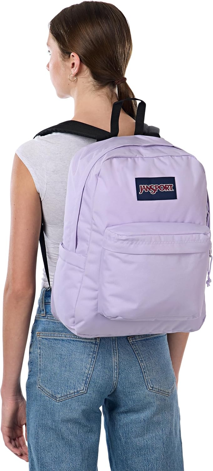 image:imageJanSport Superbreak Backpack Durable Lightweight Premium Backpack Bit Bouquet GreenPastel Lilac