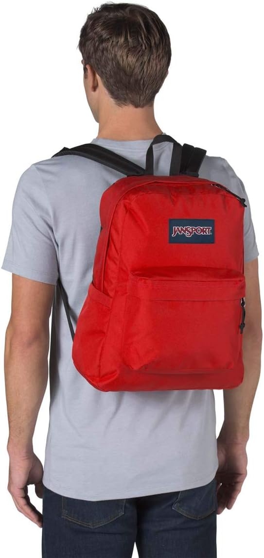 image:imageJanSport Superbreak Backpack Durable Lightweight Premium Backpack Bit Bouquet GreenRed Tape