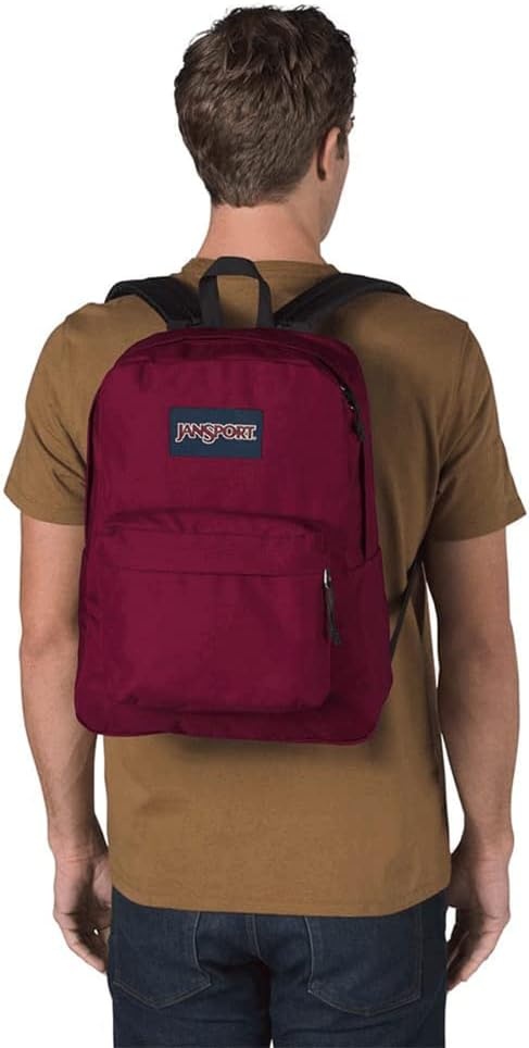 image:imageJanSport Superbreak Backpack Durable Lightweight Premium Backpack Bit Bouquet GreenRusset Red