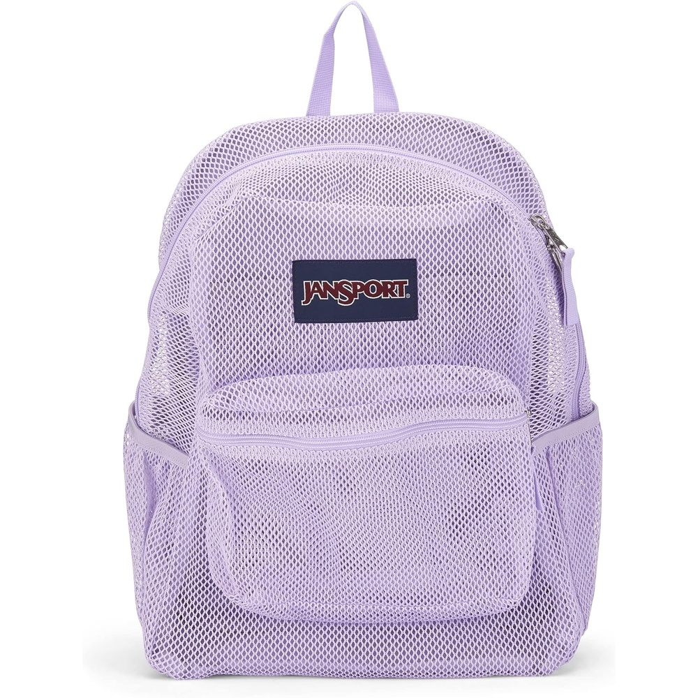 image:imageJanSport Eco Mesh Backpack Red Tape 17 x 125 x 6 Large SemiTransparent Bag for Adults with Laptop Sleeve Padded Back Panel Red TapePastel Lilac