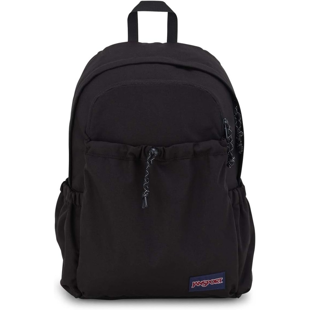 image:imageJanSport Lounge Pack Large Main Compartment Dual Water Bottle Pockets Front Drawcord Pocket Padded Laptop Sleeve BlackBlack