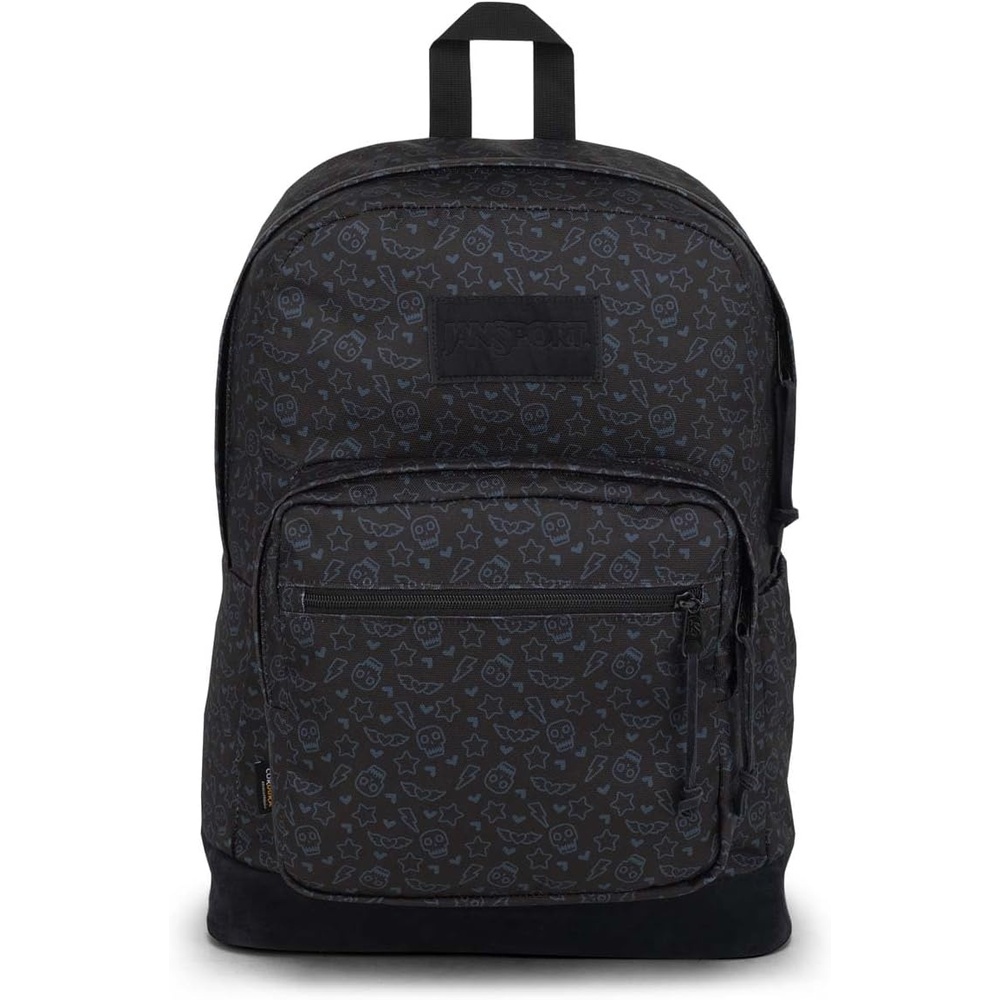 image:imageJanSport Right Pack Backpack Durable Daypack with Padded 15 Laptop Sleeve Spacious Main Compartment amp Integrated Water Bottle Pocket GraffitiedSubtle Skull